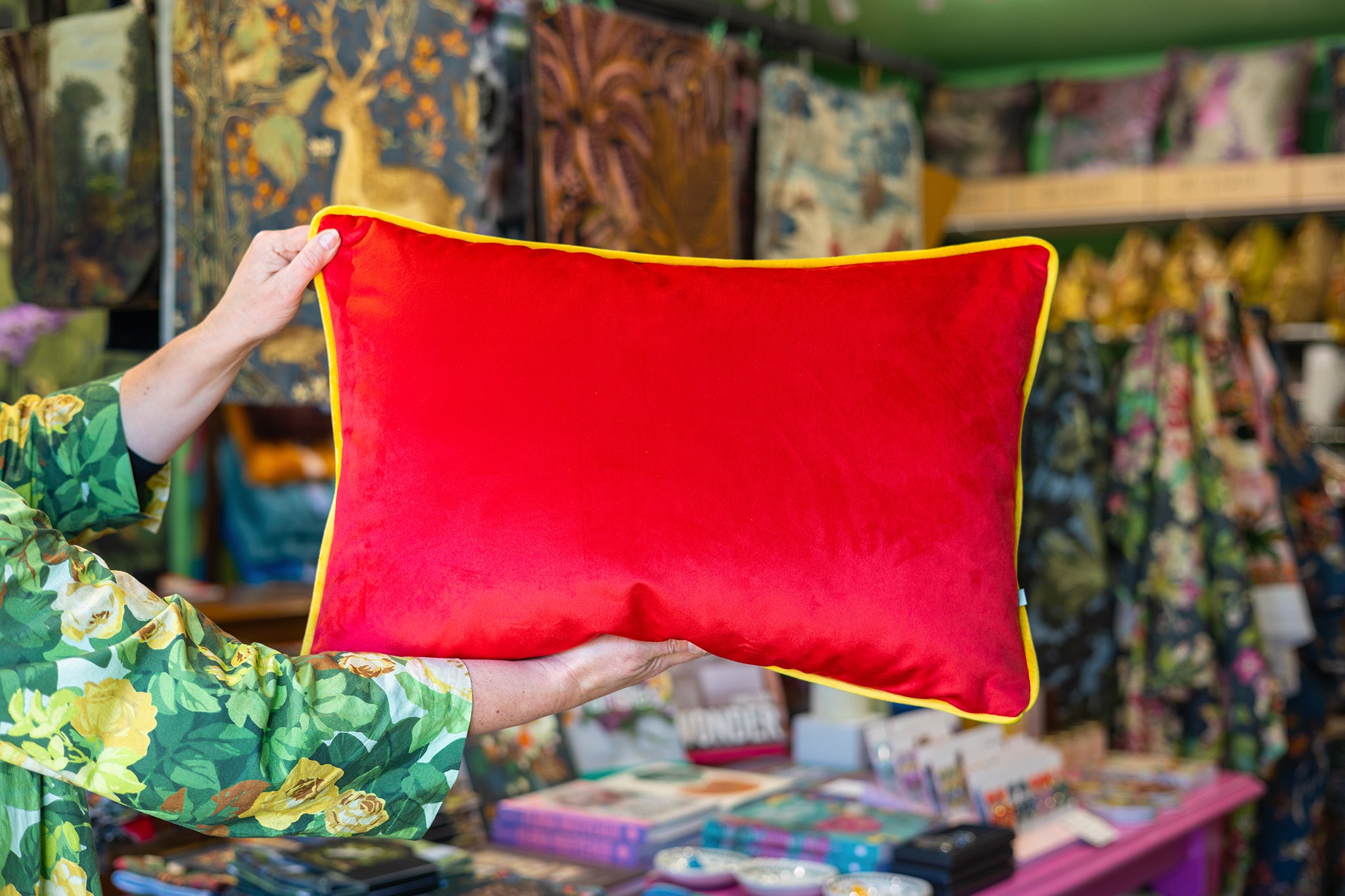Vintage 1970's Embroidered Cushion