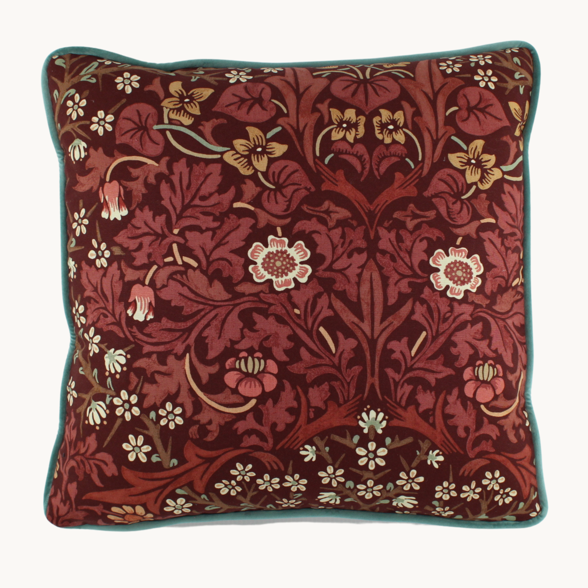 Photo of a cushion made from a William Morris design from 2002.