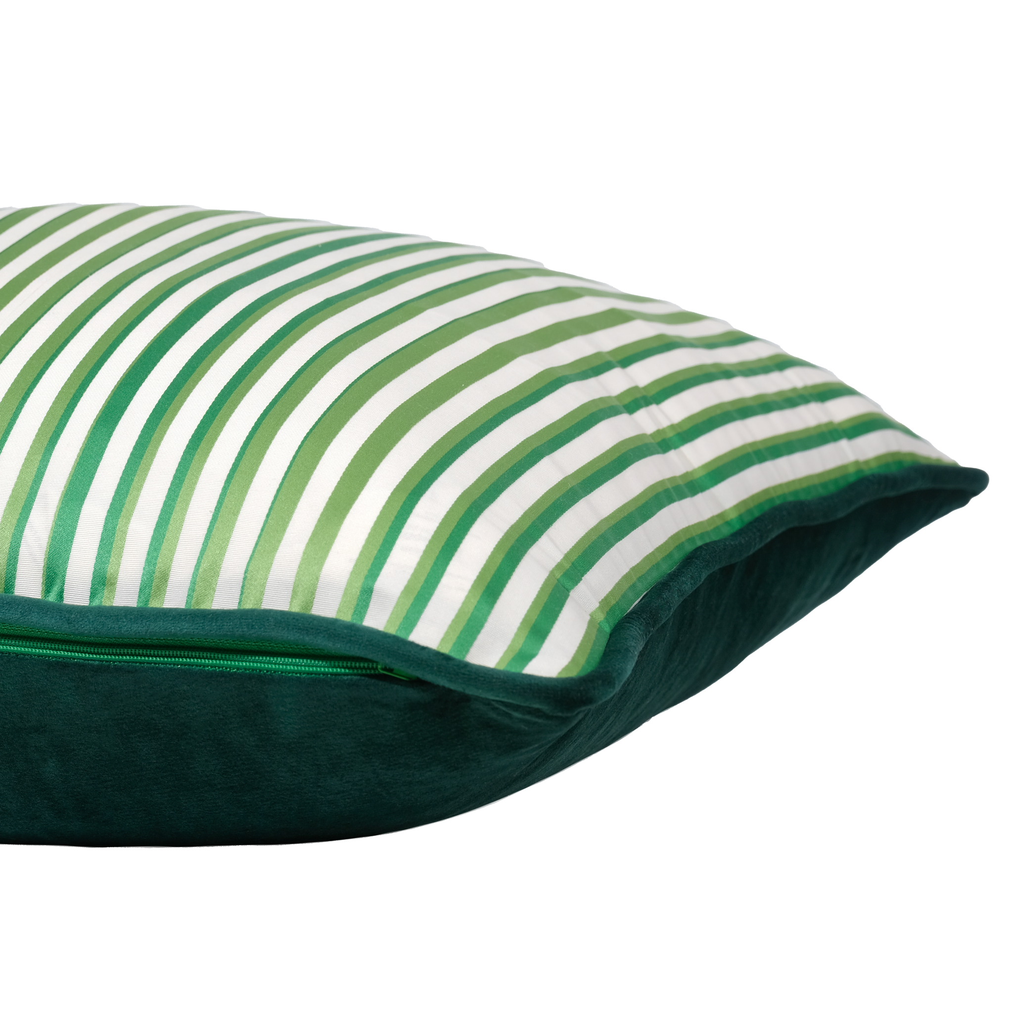 Calla Stripe Emerald Cushion
