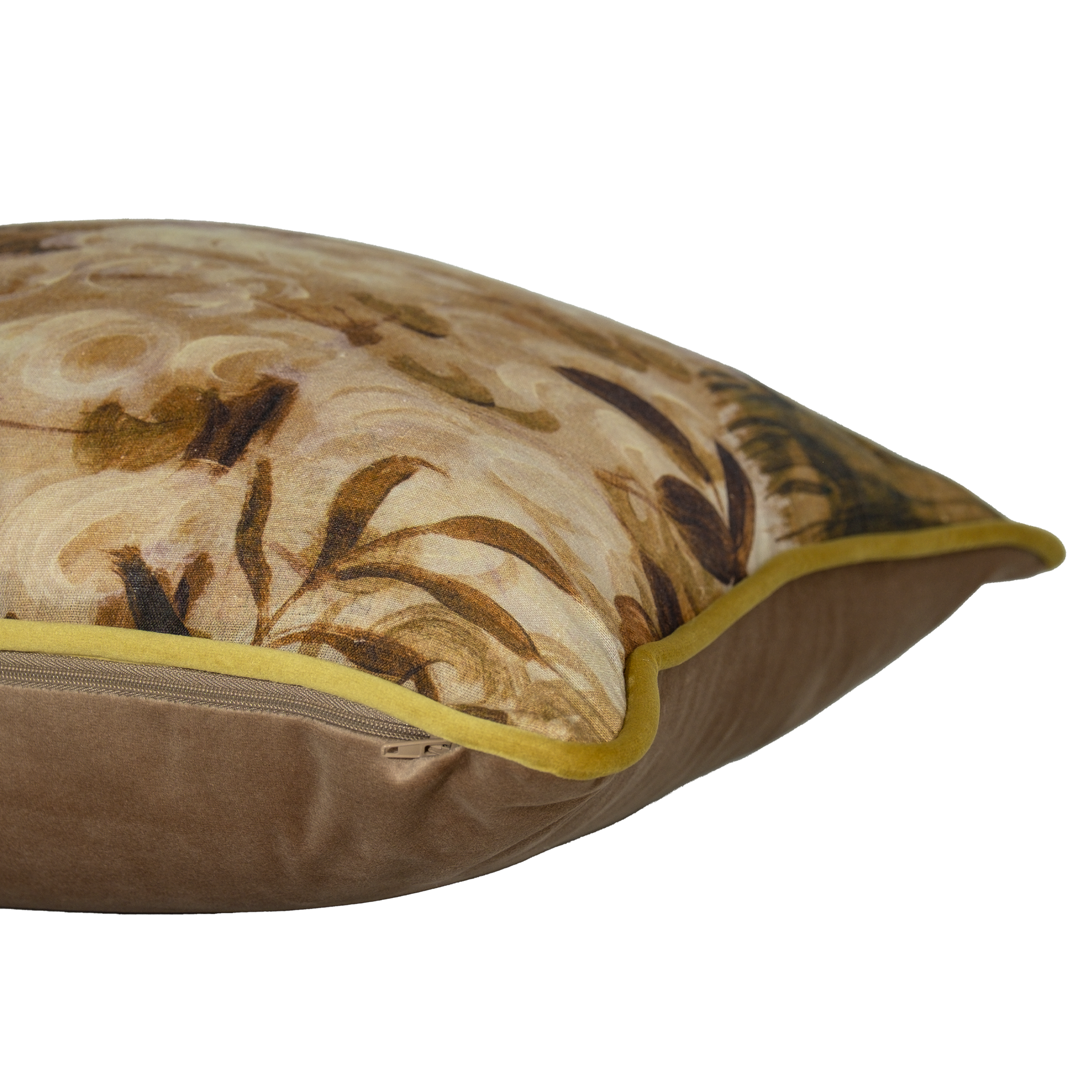 Cushion featuring an impressionist style painting of a forest scene