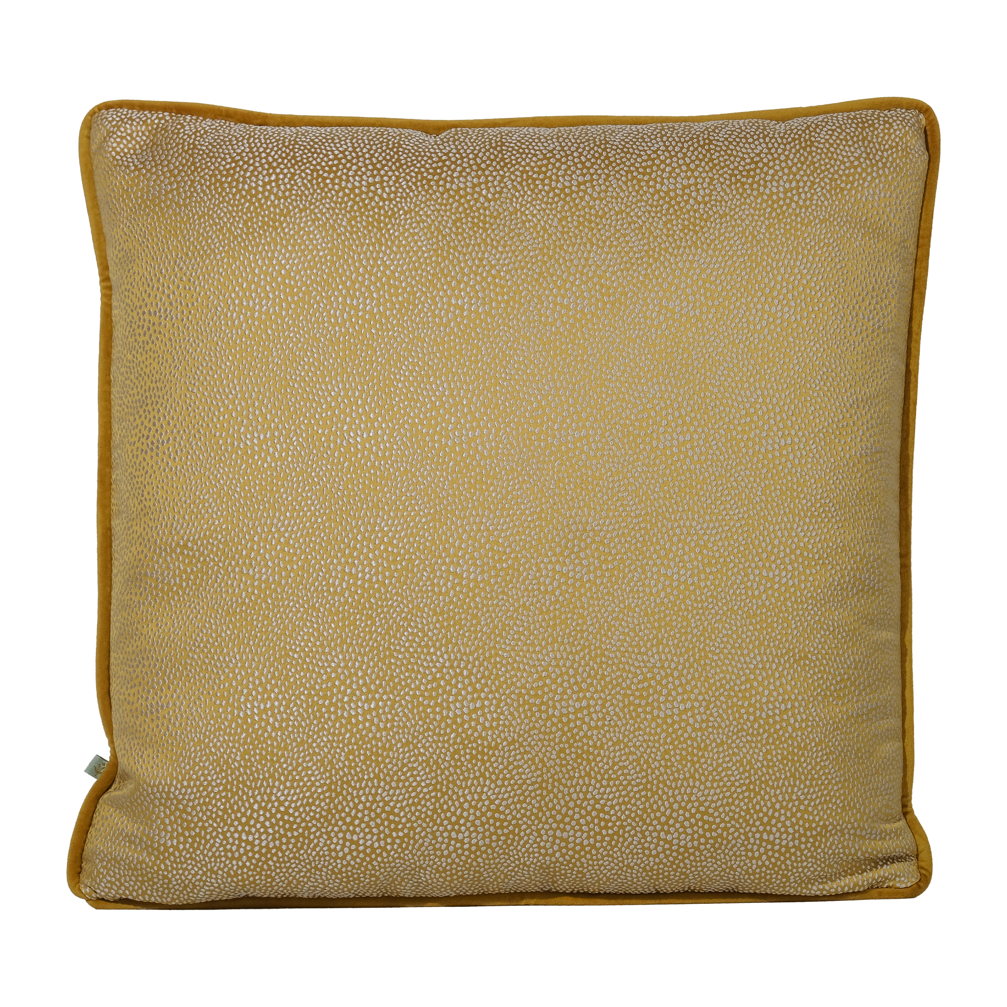 Decorative pillow with a gold textured pattern
