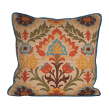 Decorative cushion with a spanish inspired damask in autumn colours
