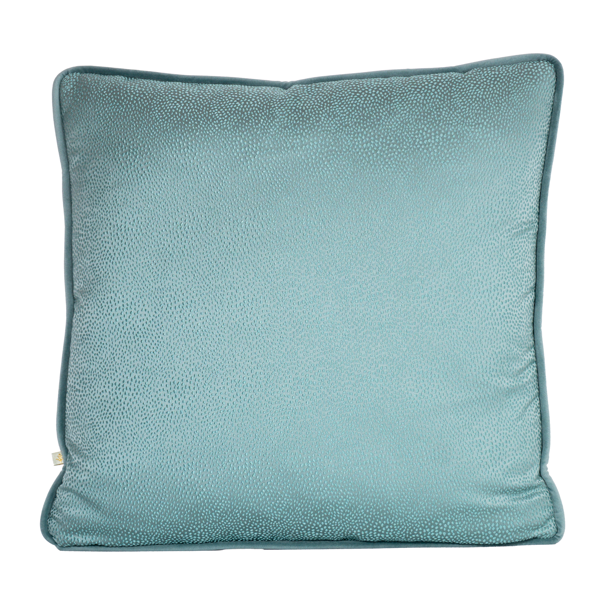 Topaz blue textured cushion