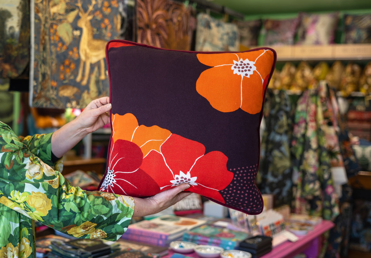 Vivid Vintage Floral Cushion