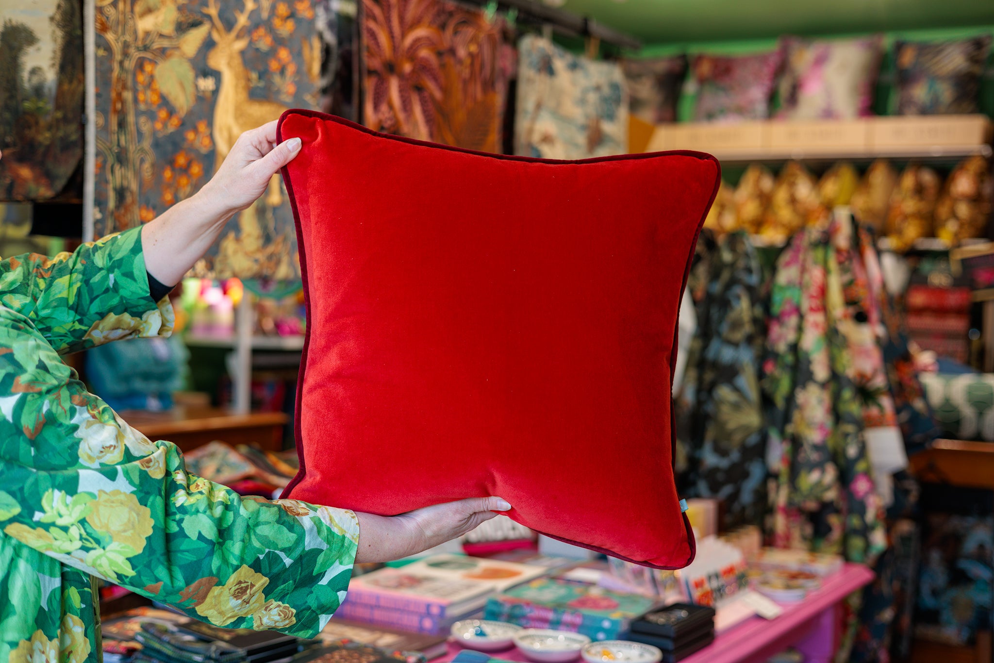 Vivid Vintage Floral Cushion