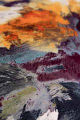 close up of a floral velvet design