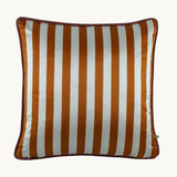 Photo of the orange striped back of a cushion
