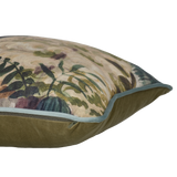 Cushion featuring an impressionist style painting of a forest scene