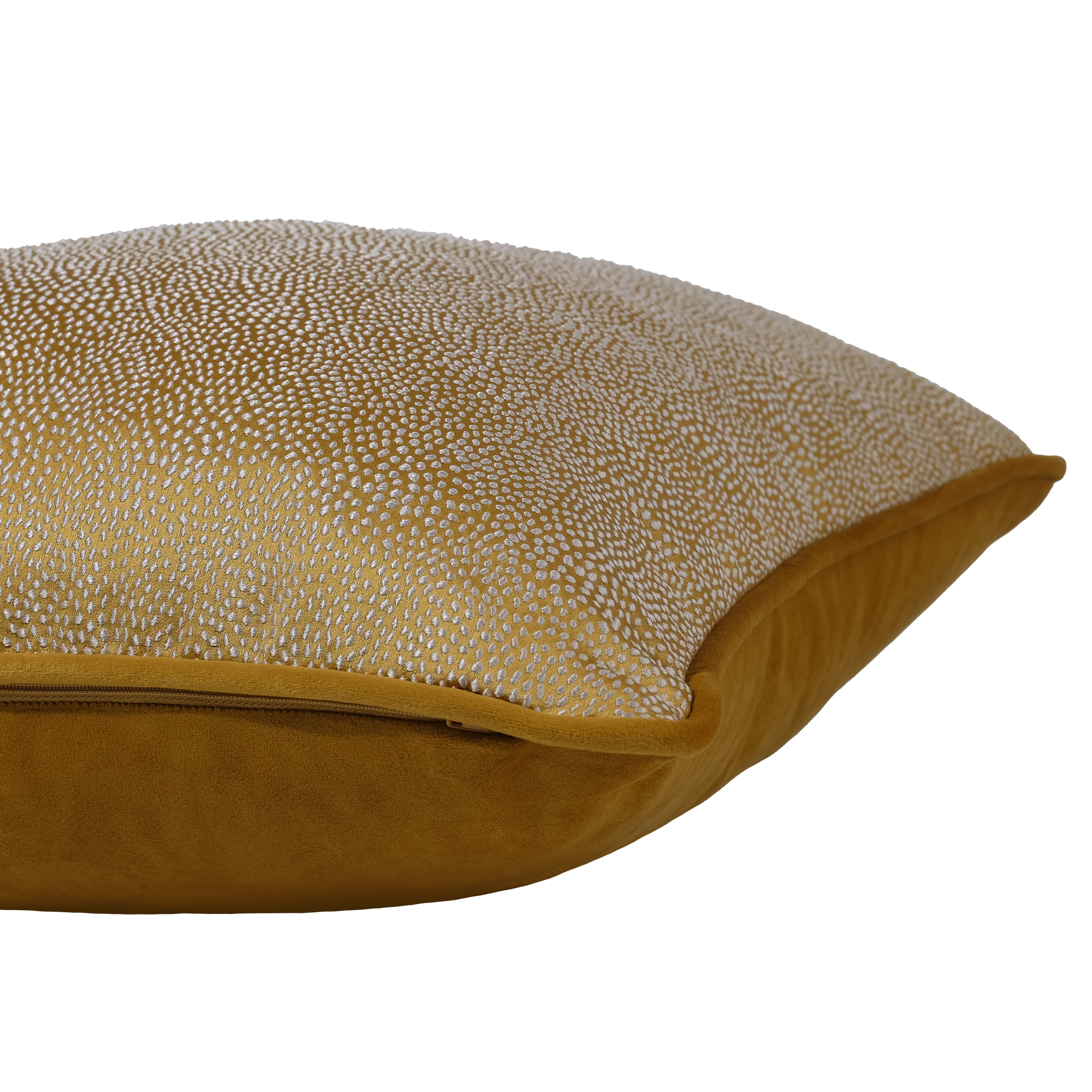 Decorative pillow with a gold textured pattern