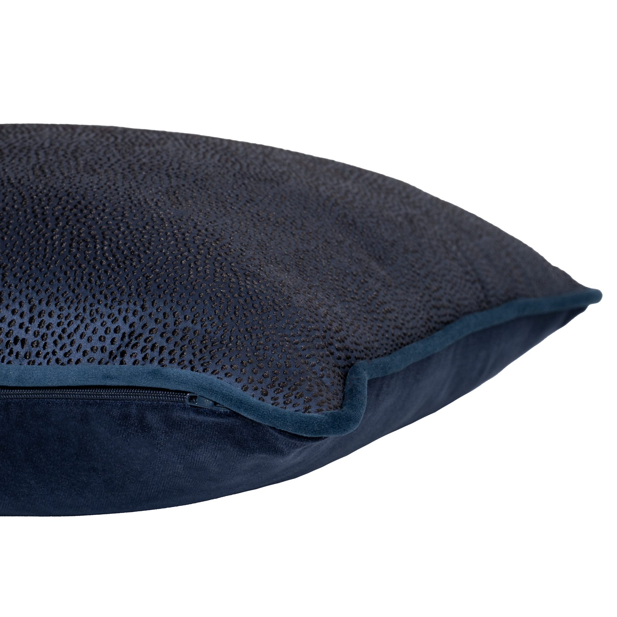Midnight blue textured cushion