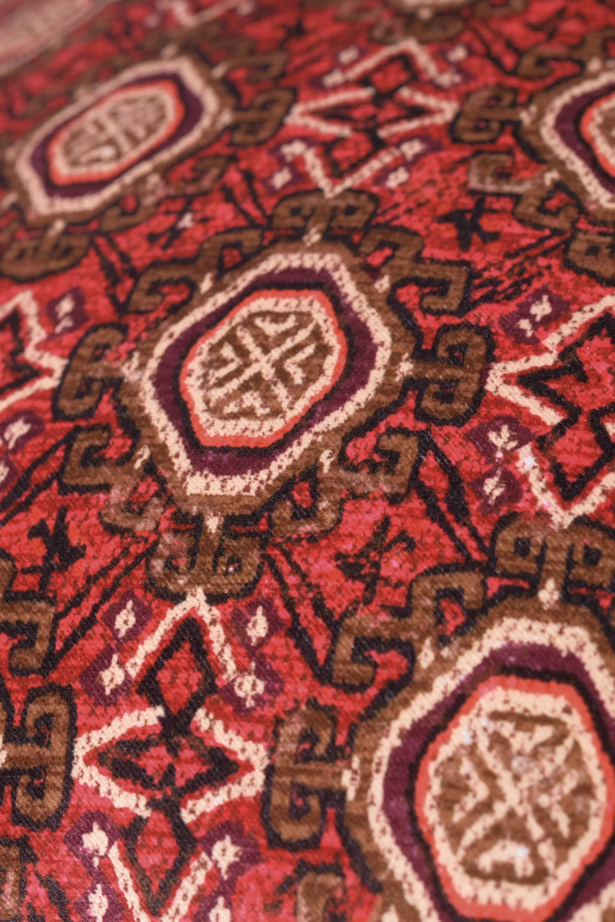 Close up of Persian patterned velvet