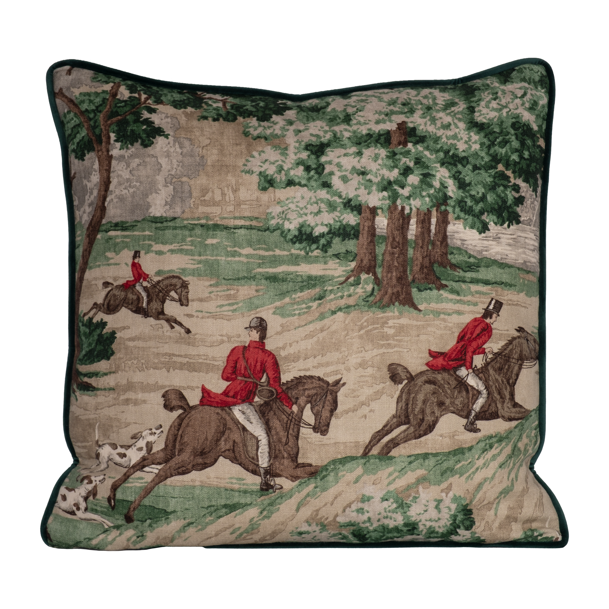 Tally Ho Green Cushion