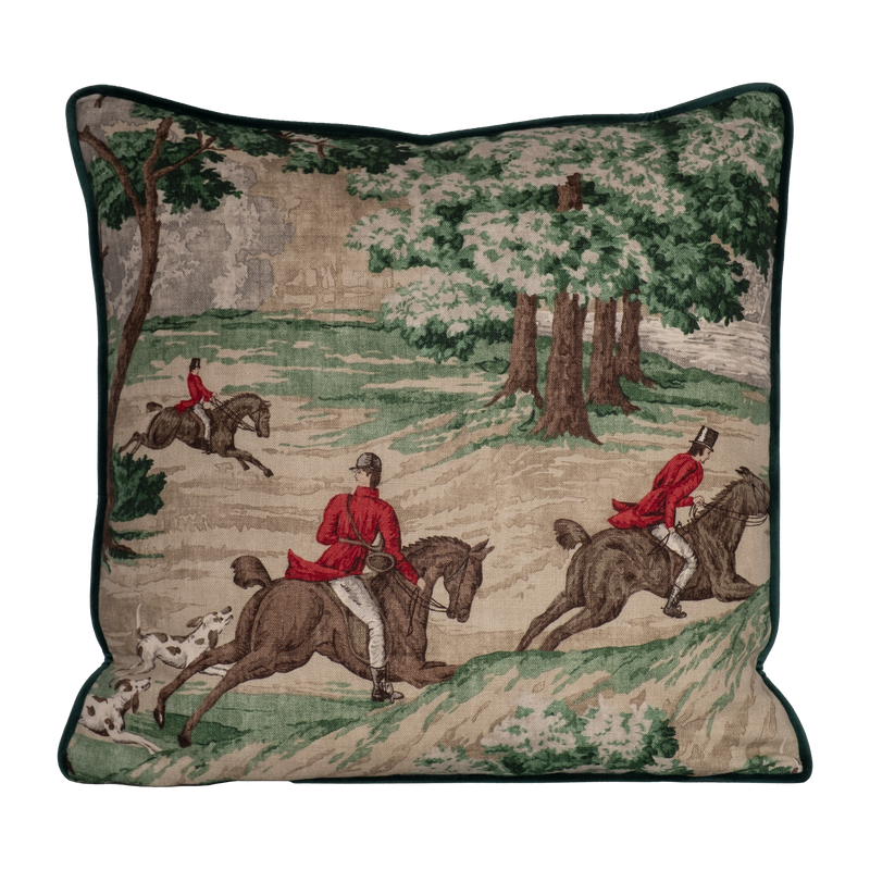 Tally Ho Green Cushion