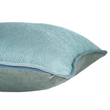 Topaz blue textured cushion